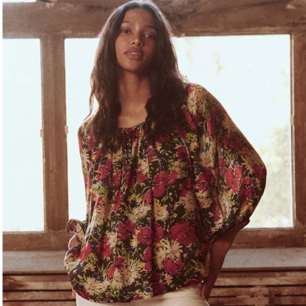 NWT THE GREAT. Palmette Blouse Size Medium